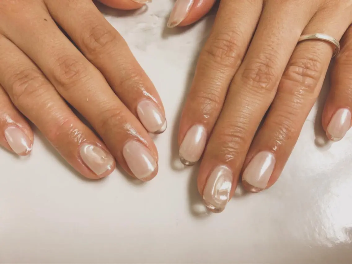 ネイル クリアネイル フレンチネイル mogunail &blowのネイルデザイン