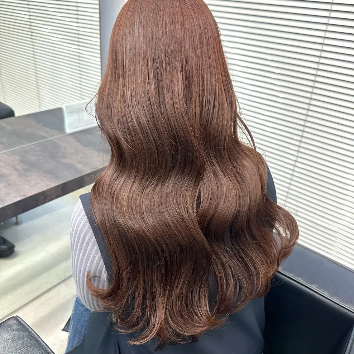 ロング カラー ブラウンカラー ピンクカラー ピンクブラウン 💗韓国ヘア/髪質改 善💗若菜あいこのヘアスタイル