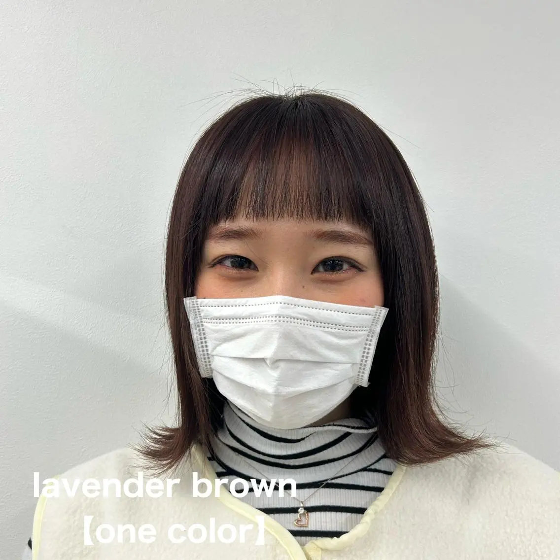 セミロング カラー ヘアアレンジ ブラウンカラー ラベンダーカラー ラベンダーブラウン ヘアカラー 愛結 暖色カラー🎀🩰のヘアスタイル