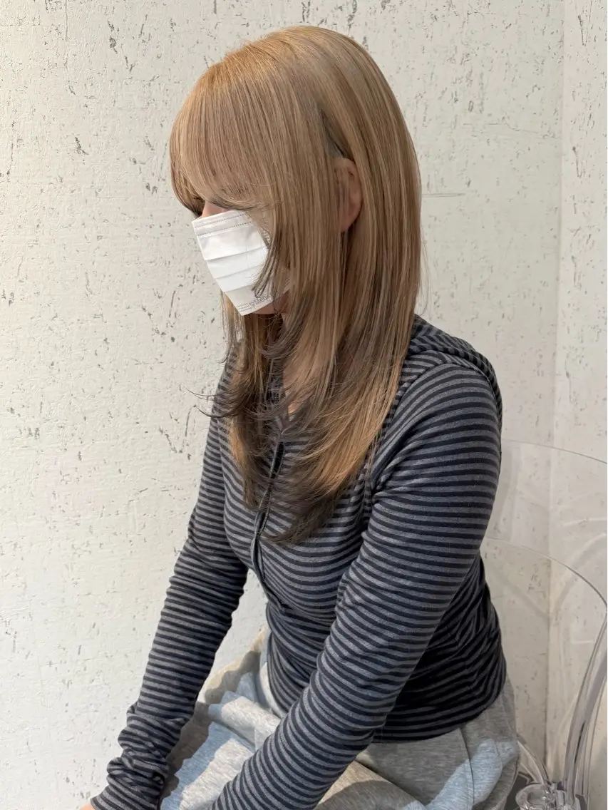 セミロング カラー カット ヘアカラー トリートメント mai / linoah˚✧のヘアスタイル