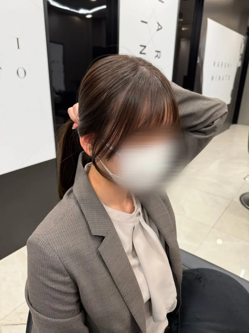 ロング カラー 顔周りカット 小顔カット カット 💜ひな💜韓国レイ ヤー/透明感/美髪のヘアスタイル