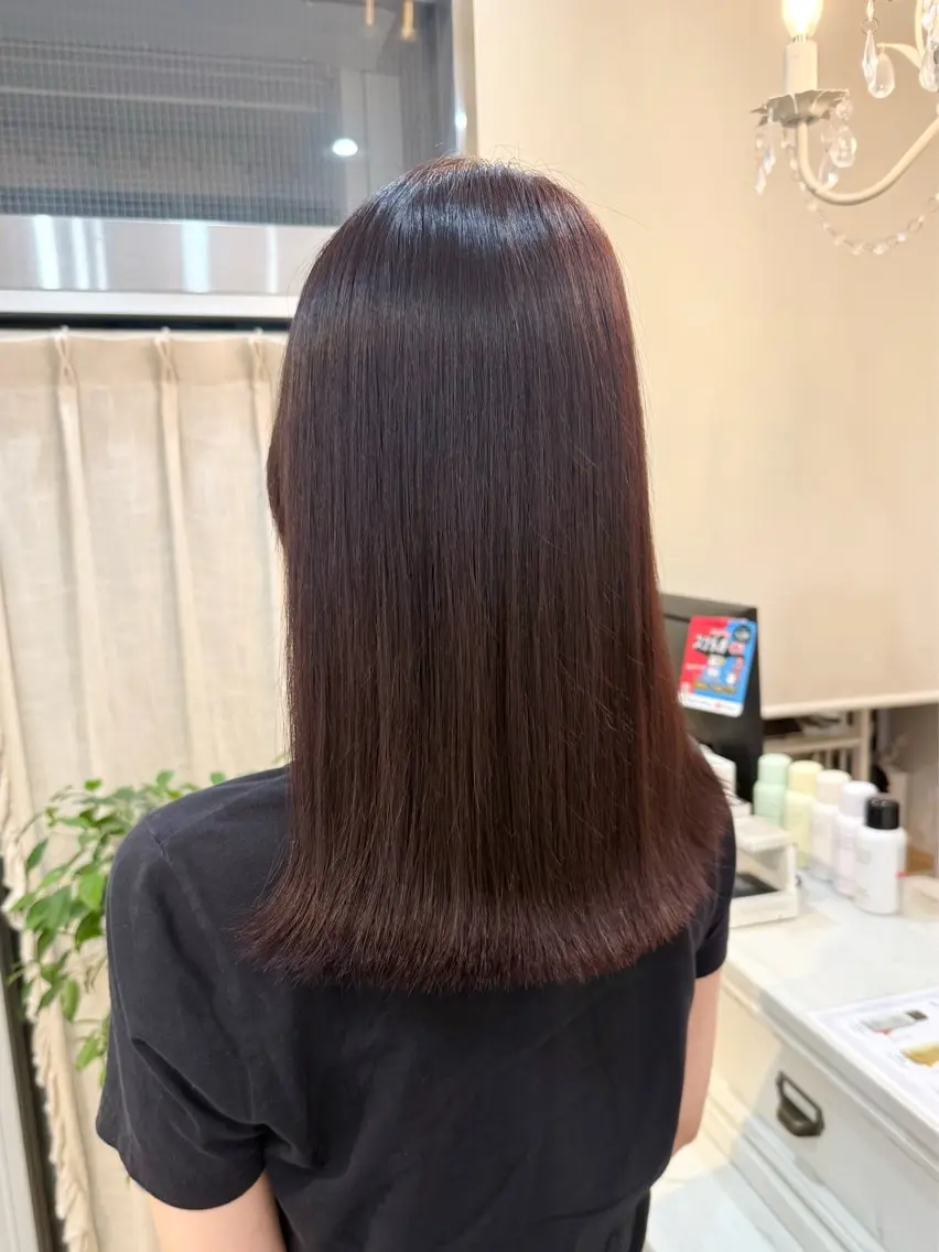 ミディアム カラー イルミナカラー 縮毛矯正 ヘアカラー reina /練習モデル様募集中のヘアスタイル