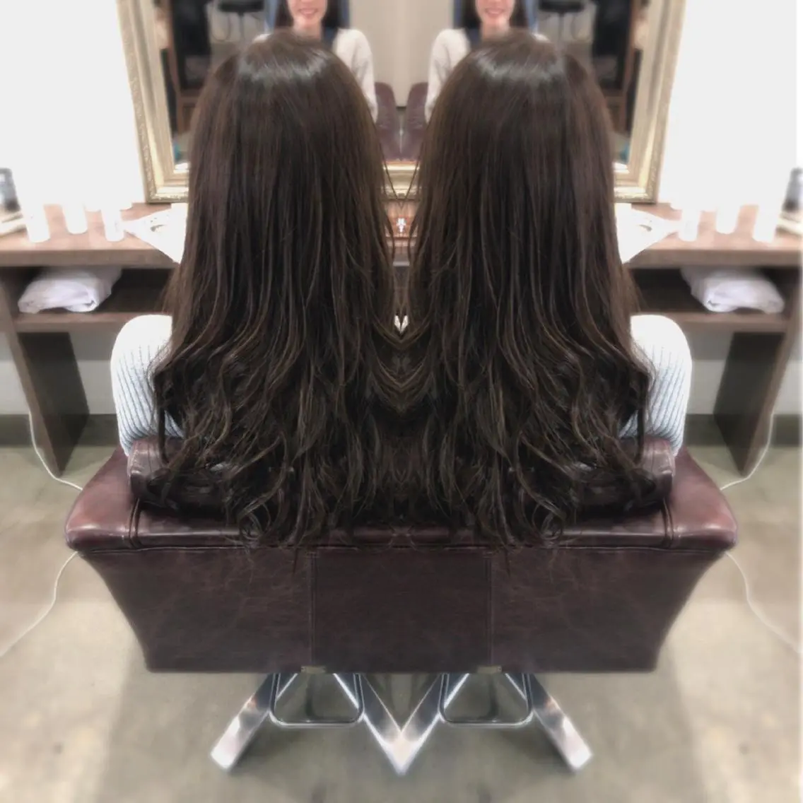 ロング カラー レイヤーカット匠 イソザキノリユキのヘアスタイル