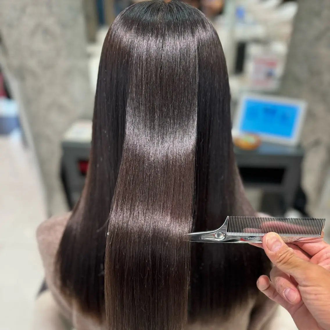 セミロング カット 縮毛矯正 トリートメント 髪質改善・縮毛矯正 大石　郷のヘアスタイル
