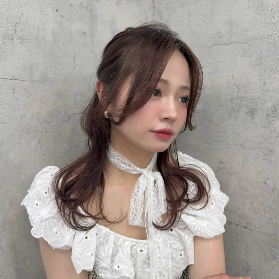 セミロング ヘアアレンジ JUNSHIN🦋 ヘアセット／カラーのヘアスタイル