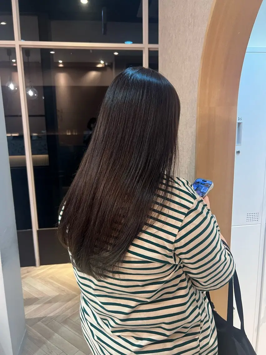 ロング カラー 透明感カラー ヘアカラー トリートメント 艶カラー/透明感 /ヒグチアオイのヘアスタイル