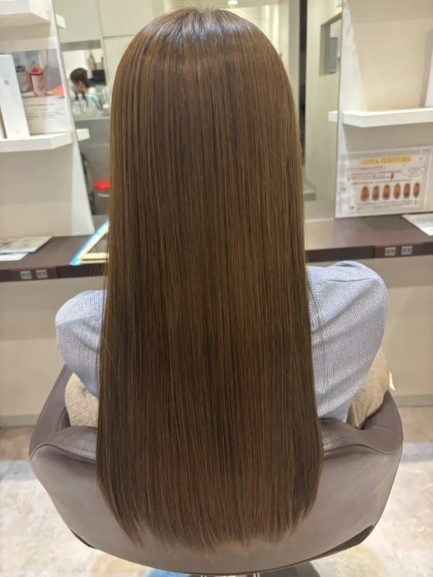 ロング カット 縮毛矯正 田中 拓人のヘアスタイル