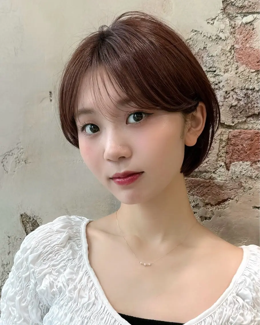 ショート カラー カット ヘアカラー トリートメント 💍新宿ショート 💍岩田莉奈のヘアスタイル