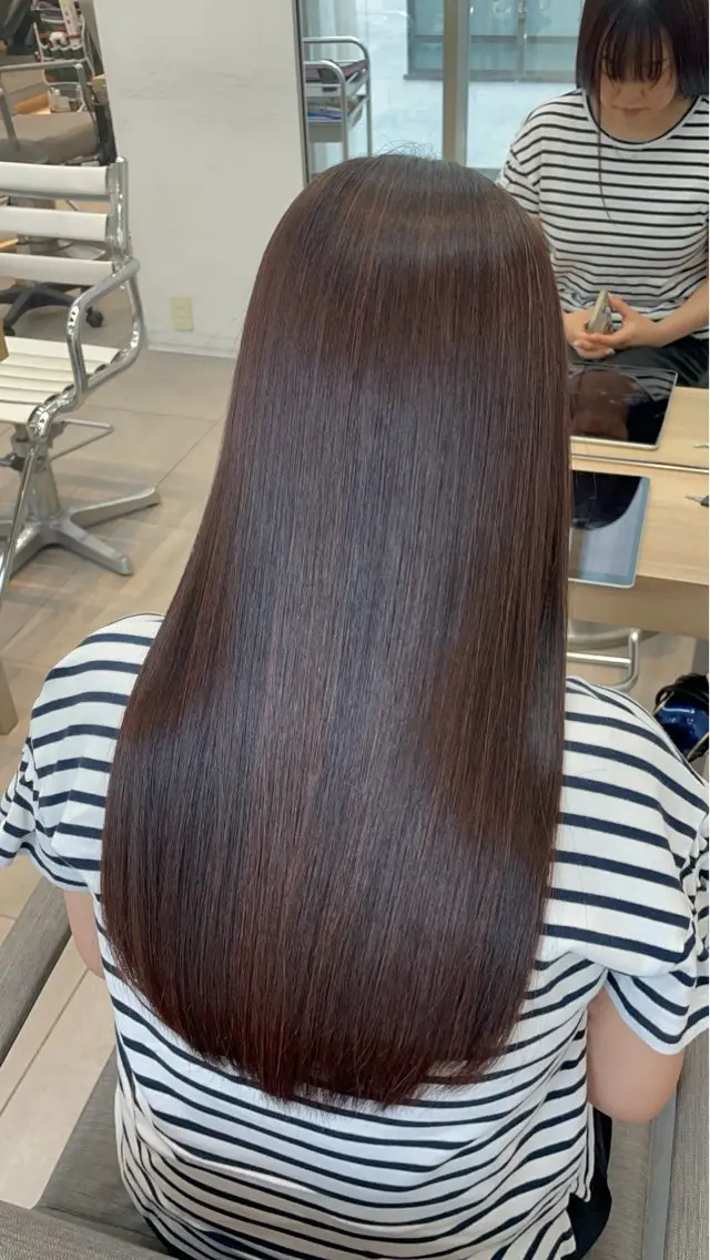 ロング ヘアカラー 縮毛矯正 トリートメント ✨髪質改善✨美髪 矯正🫧小泉のヘアスタイル