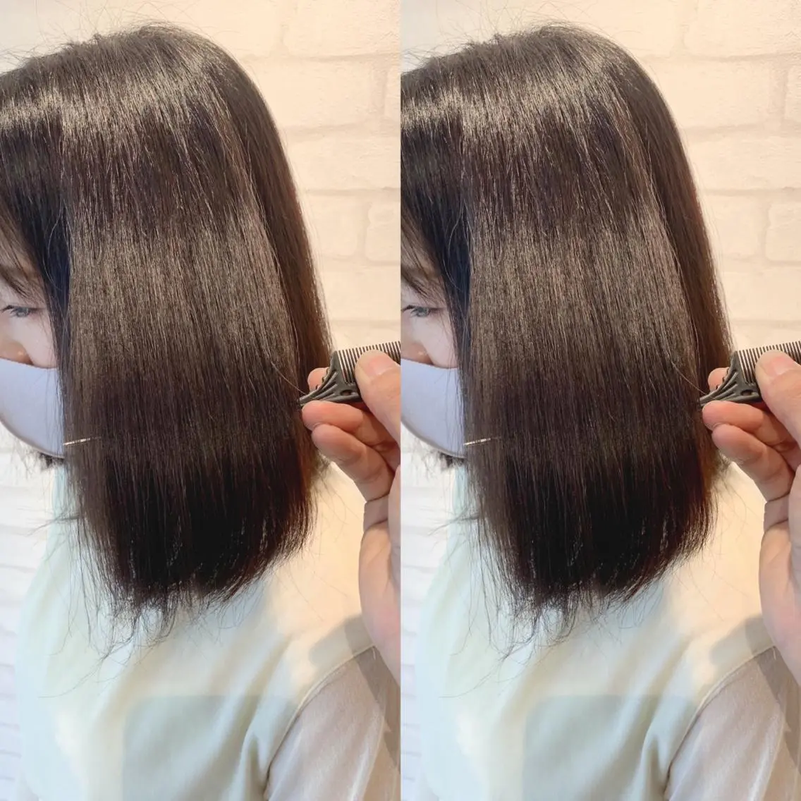 ミディアム 髪質改善 髪質改善カラーのヘアスタイル