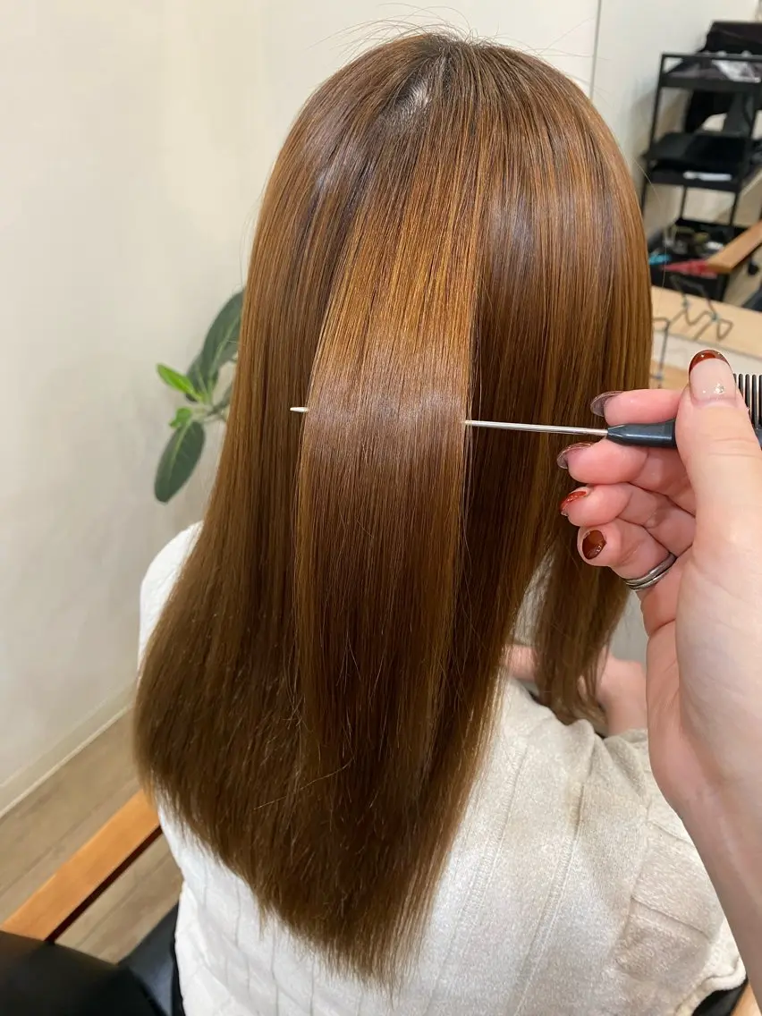 セミロング パーマ ストレートパーマ Becky Lush 札幌アカデミー 一澤のマツエク・マツパデザイン