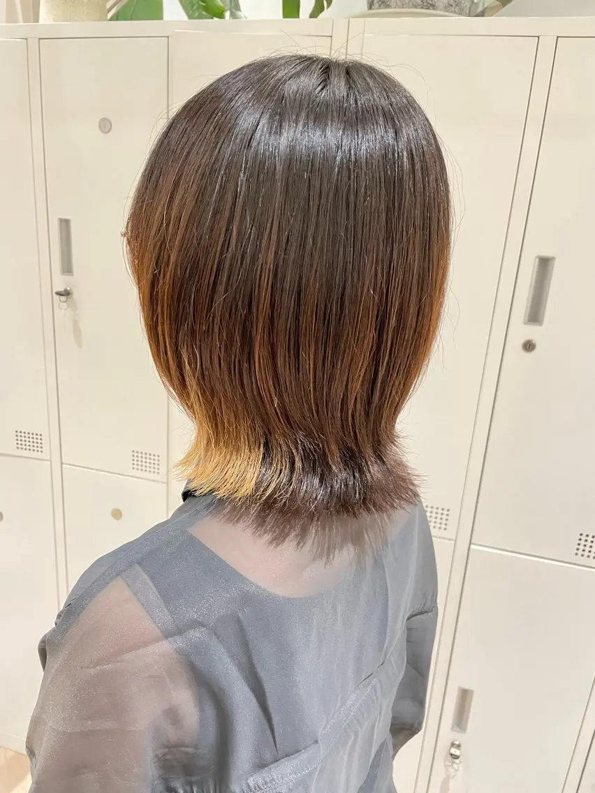 ミディアム ボブ レイヤーカット カット 廣﨑 恭介のヘアスタイル