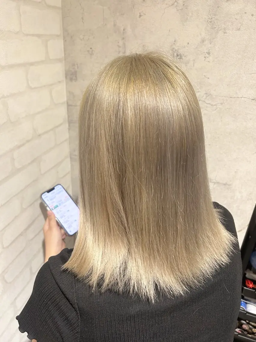 💛ロング料金なし💛ダブルケアブリーチカラー、ハイトーン女子集まれ💇♀️の写真