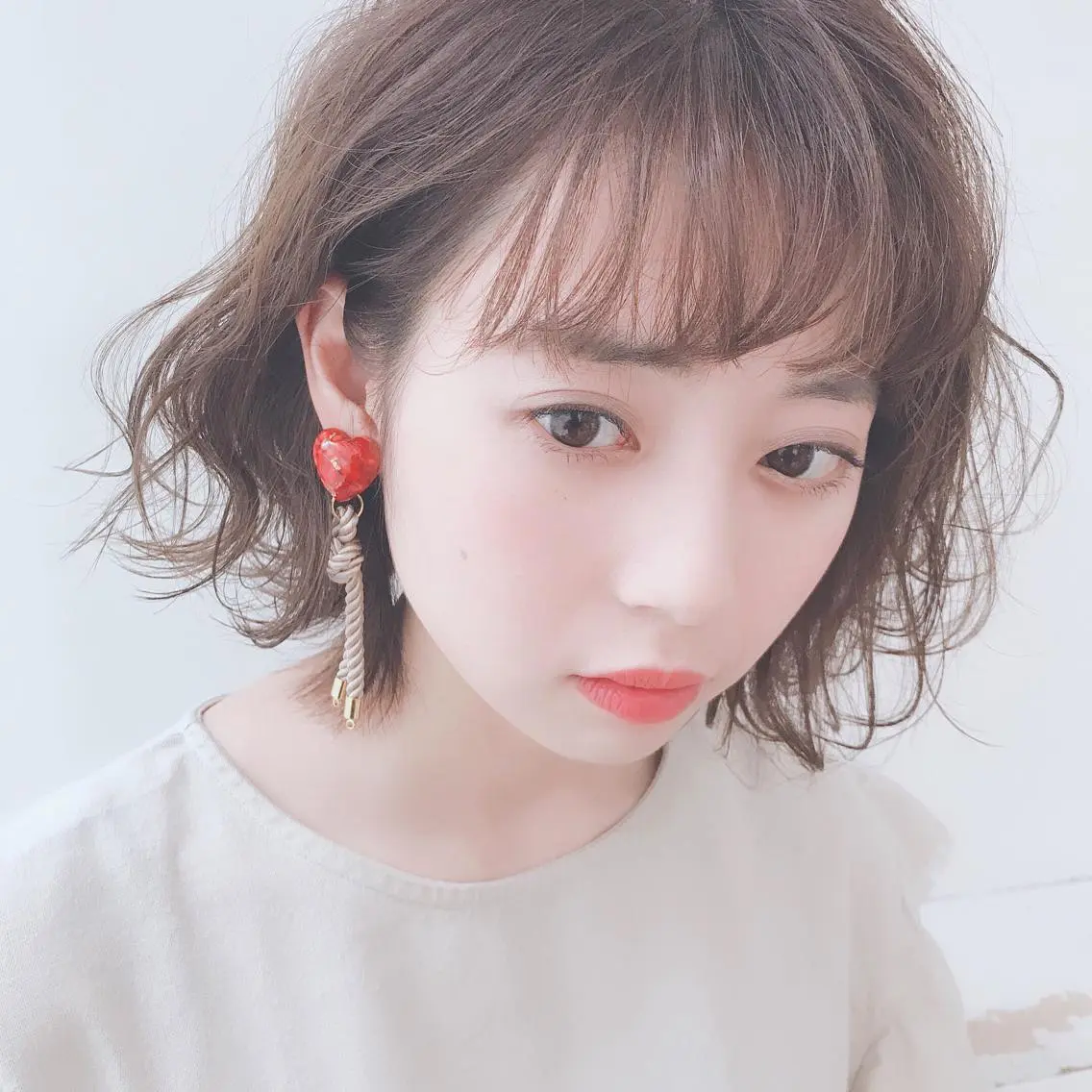 ミディアム 艶カラー/フェイス レイヤー/たむのヘアスタイル