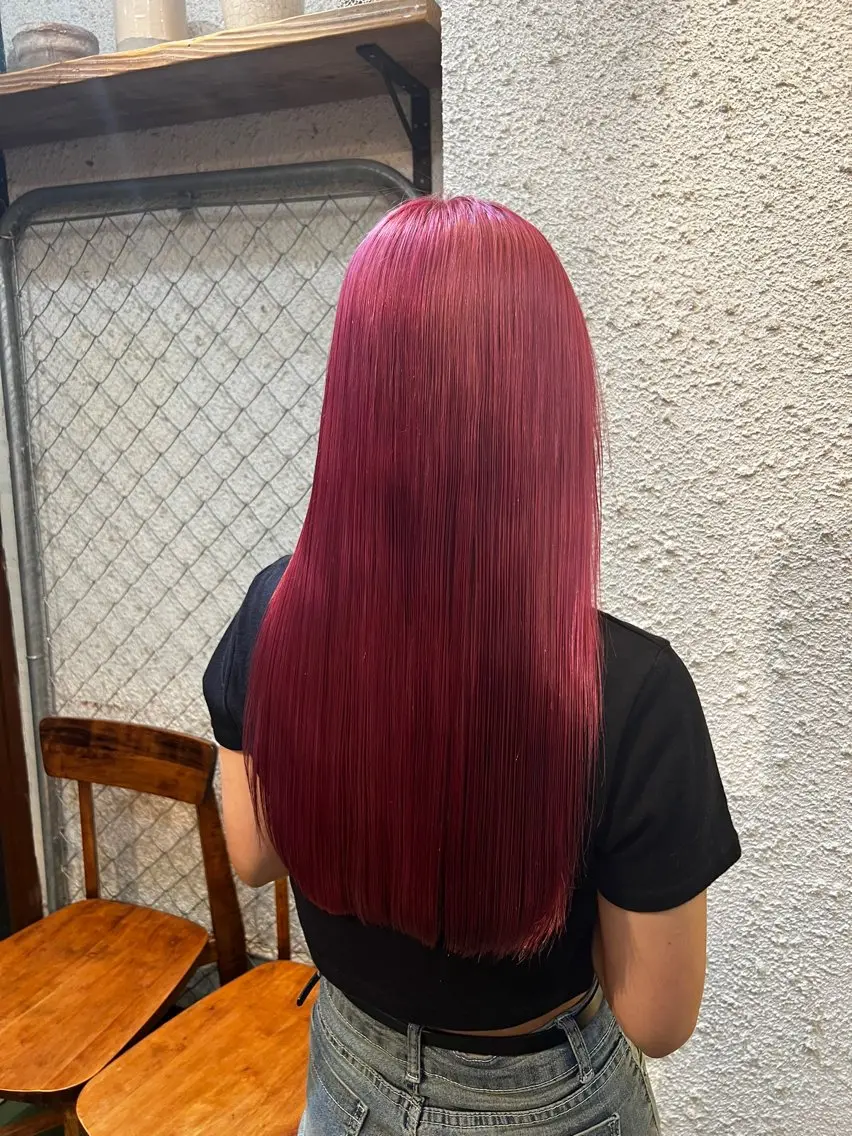 ミディアム カラー ピンクカラー 柔め透明感血色カラー 暖色/レイヤー/ゆいのヘアスタイル