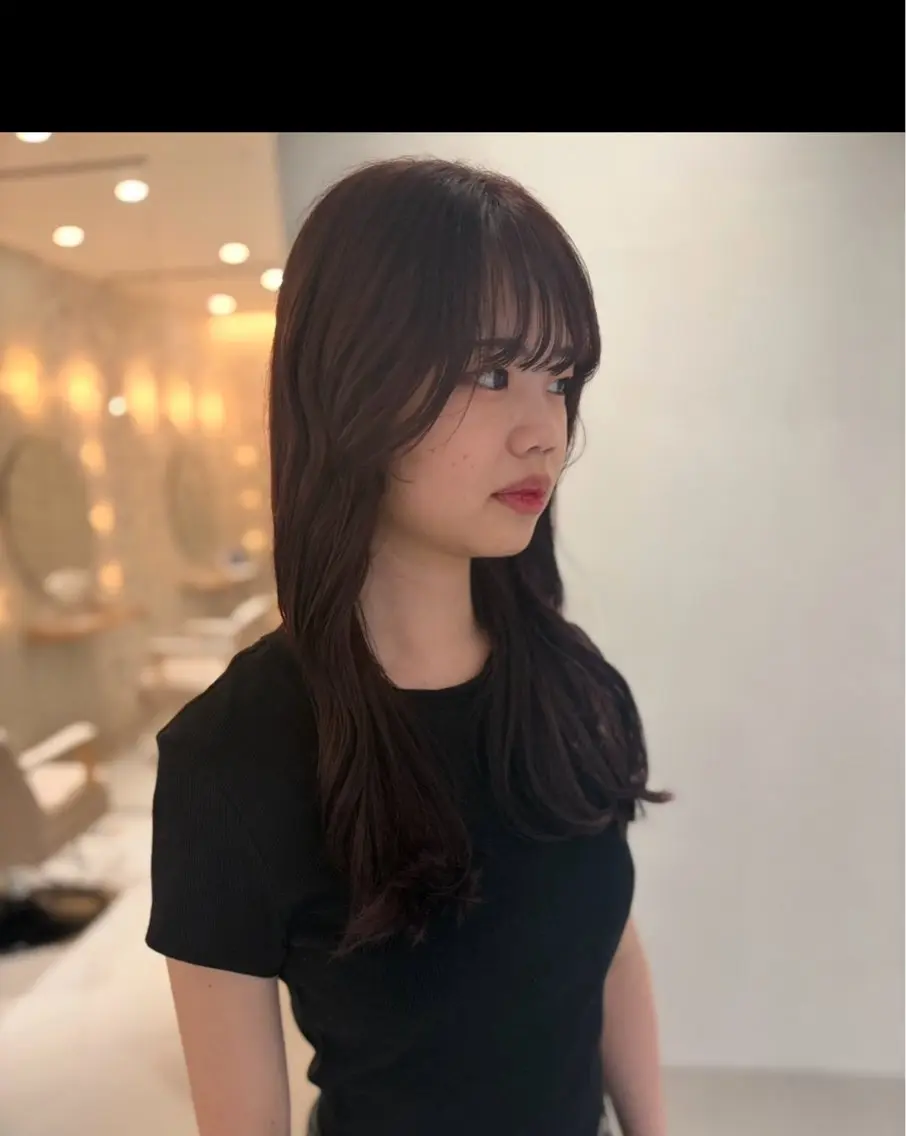 セミロング カラー ヘアカラー 前山 耀大のヘアスタイル