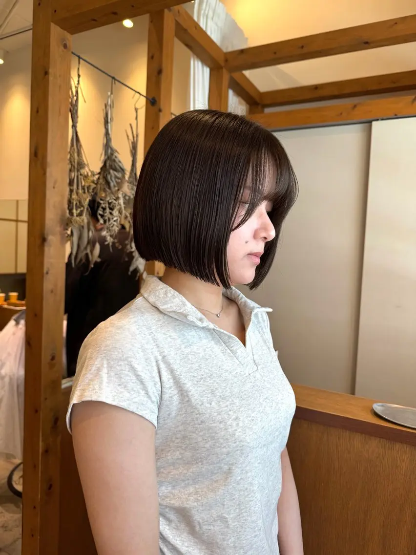ショート カラー パーマ ボブ ストレートパーマ カット パーマ トリートメント ENIF　大島 芽生のヘアスタイル