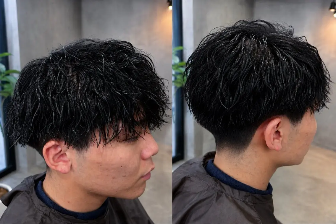 ショート パーマ 黒川 怜慈のヘアスタイル