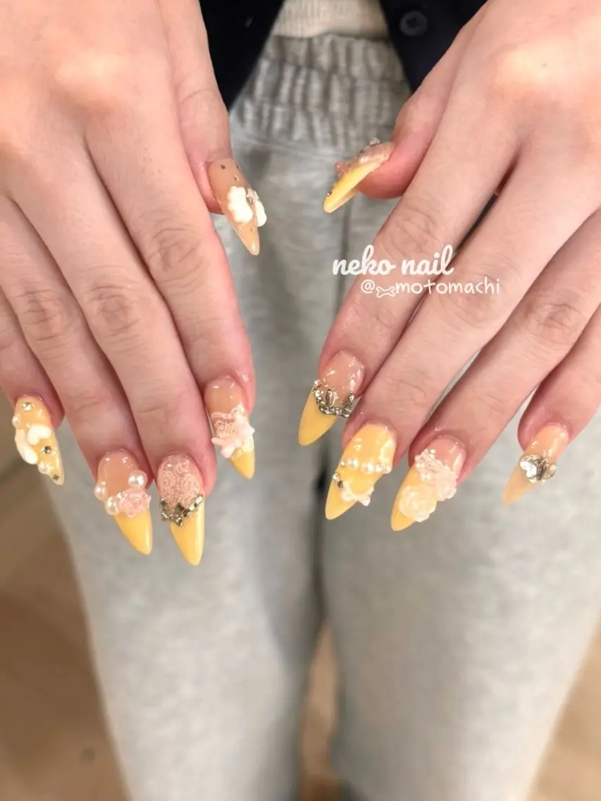 ネイル 夏ネイル ハンドネイル neko nailのネイルデザイン