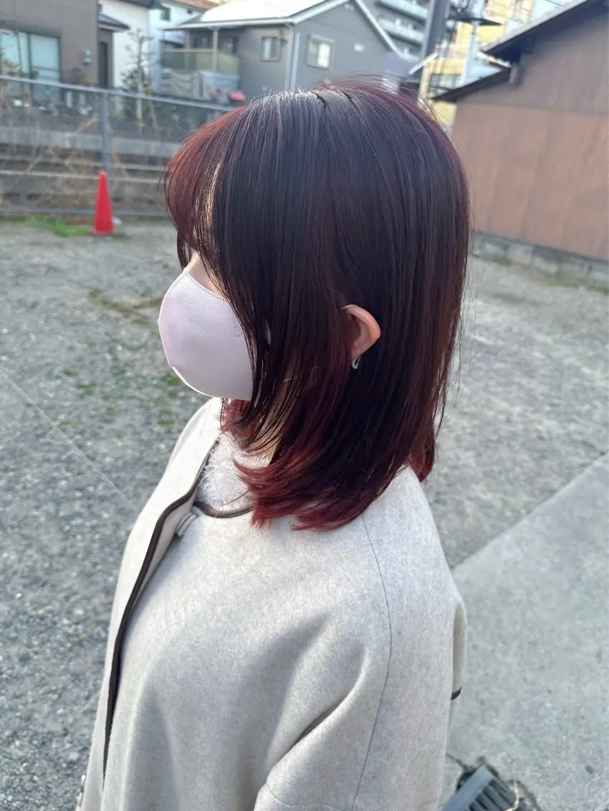 ミディアム カラー ショートボブ ミディアムパーマ ブリーチ デザインカラー ハイライトカラー ヘアカラー 近鉄奈良ショートヘア 清水力也のヘアスタイル