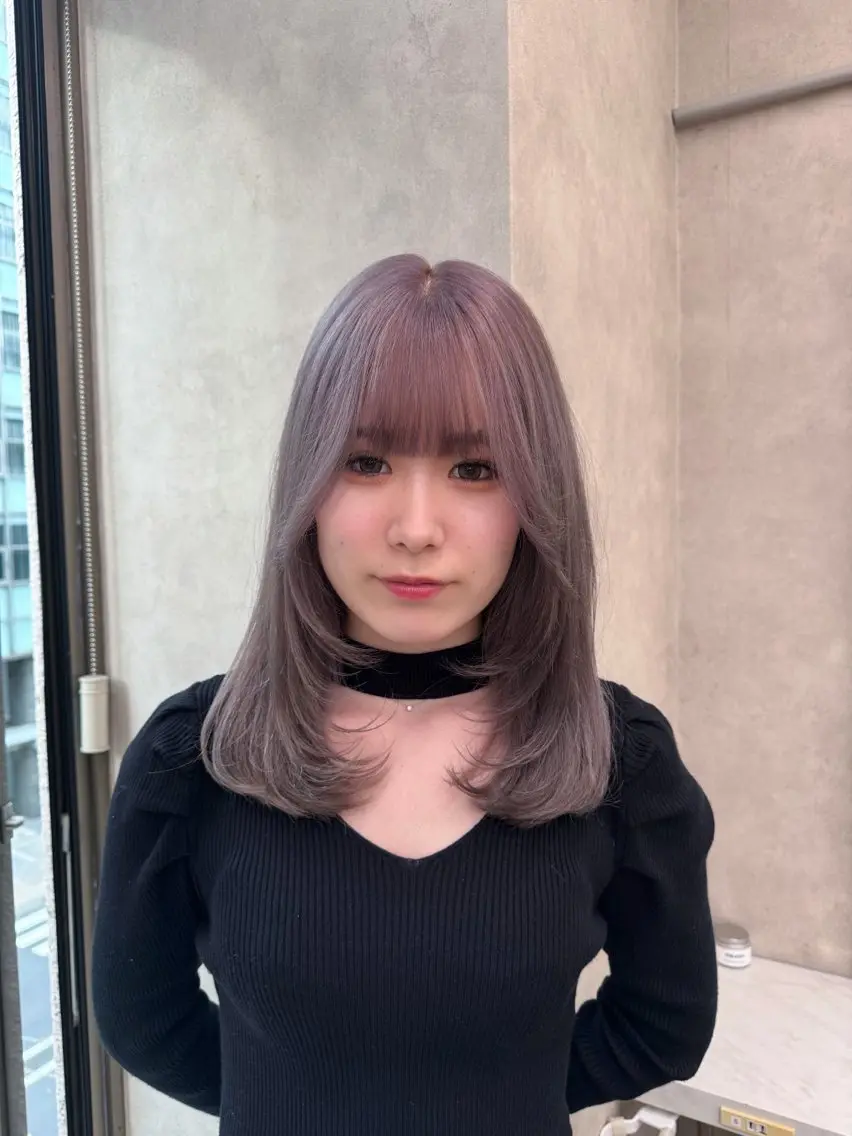 セミロング カラー ヘアアレンジ Over hair_ misakiのヘアスタイル