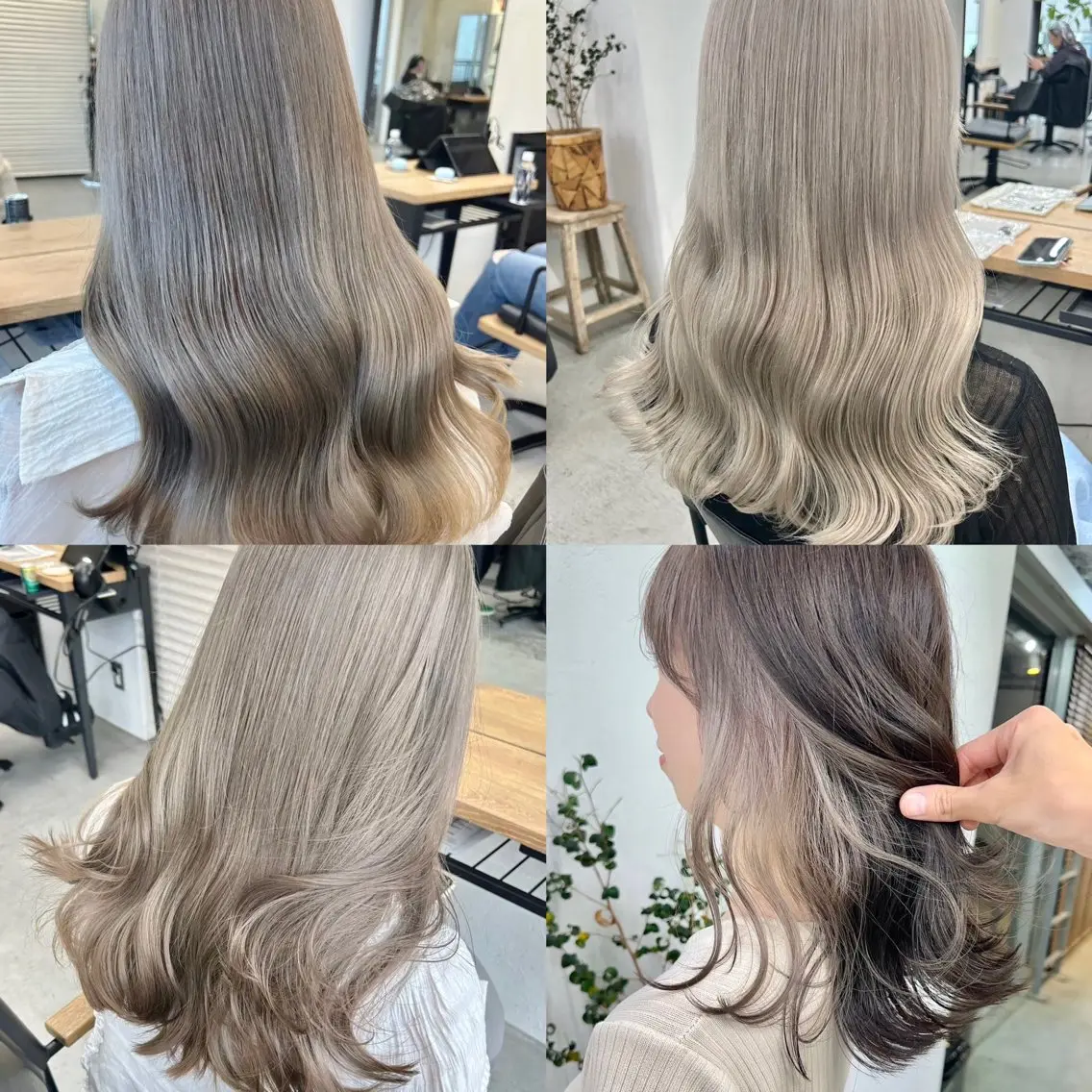ロング カラー ヘアアレンジ グレージュ 🫧透明感カラー/ ナルハ🫧のヘアスタイル