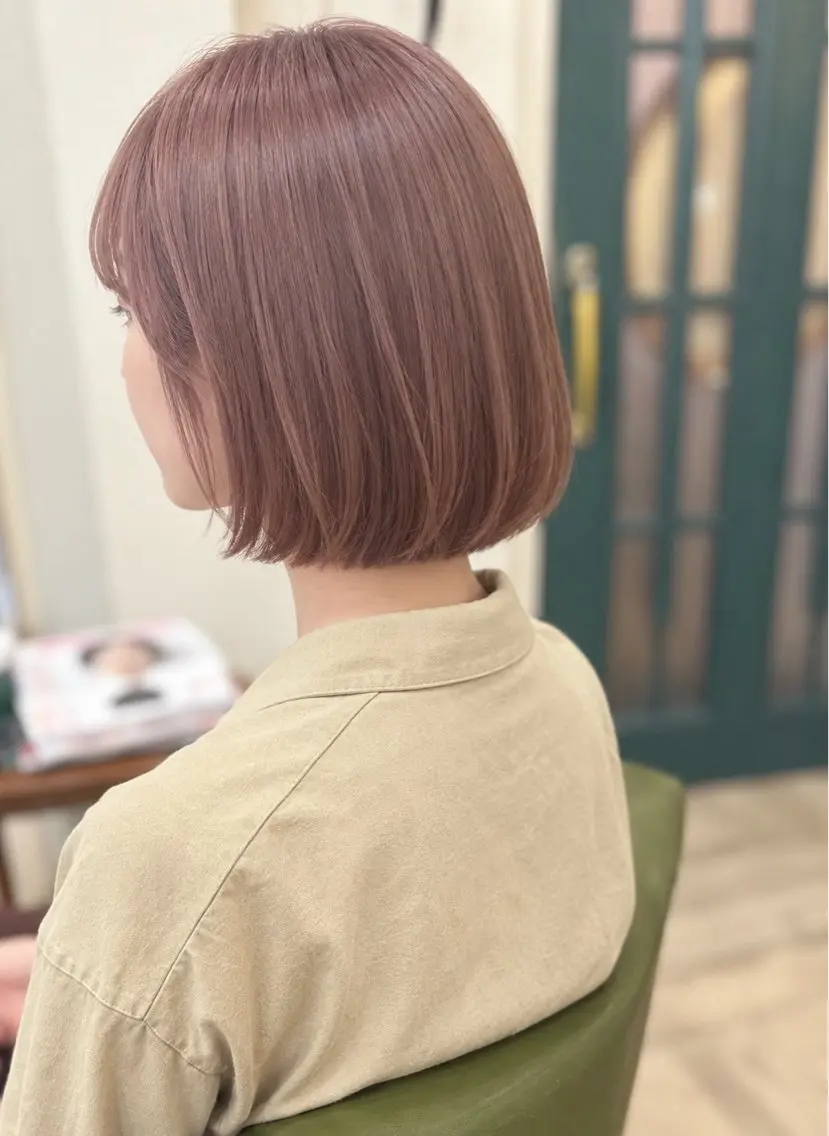 ミディアム ヘアカラー トリートメント 新宿御苑/ショート ショートボブ/山口のヘアスタイル