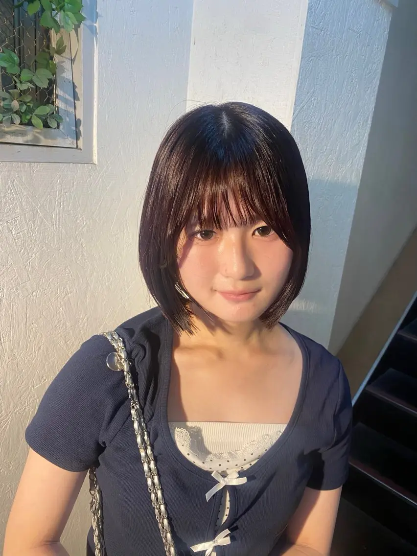ショート ピンクラベンダー ボブ カット ヘアカラー トリートメント 木場 真愛耶のヘアスタイル