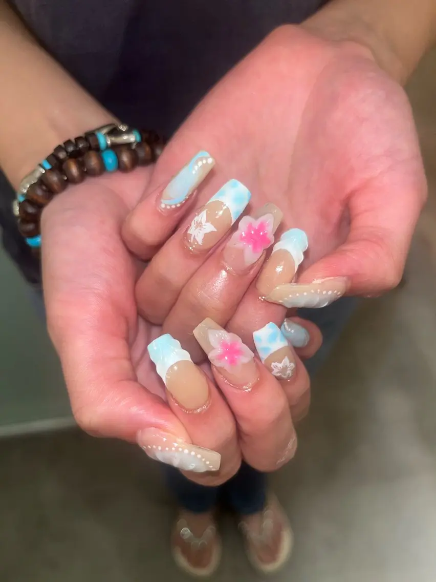 ネイル 夏ネイル ハンドネイル taminami Lunaのネイルデザイン