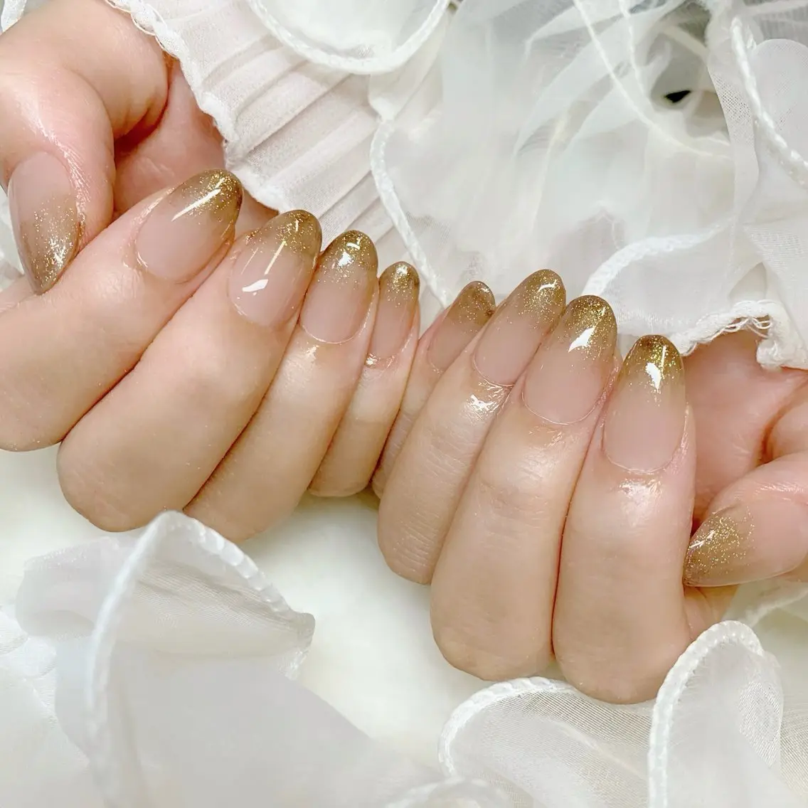 オフなし　ラメグラデーションの写真