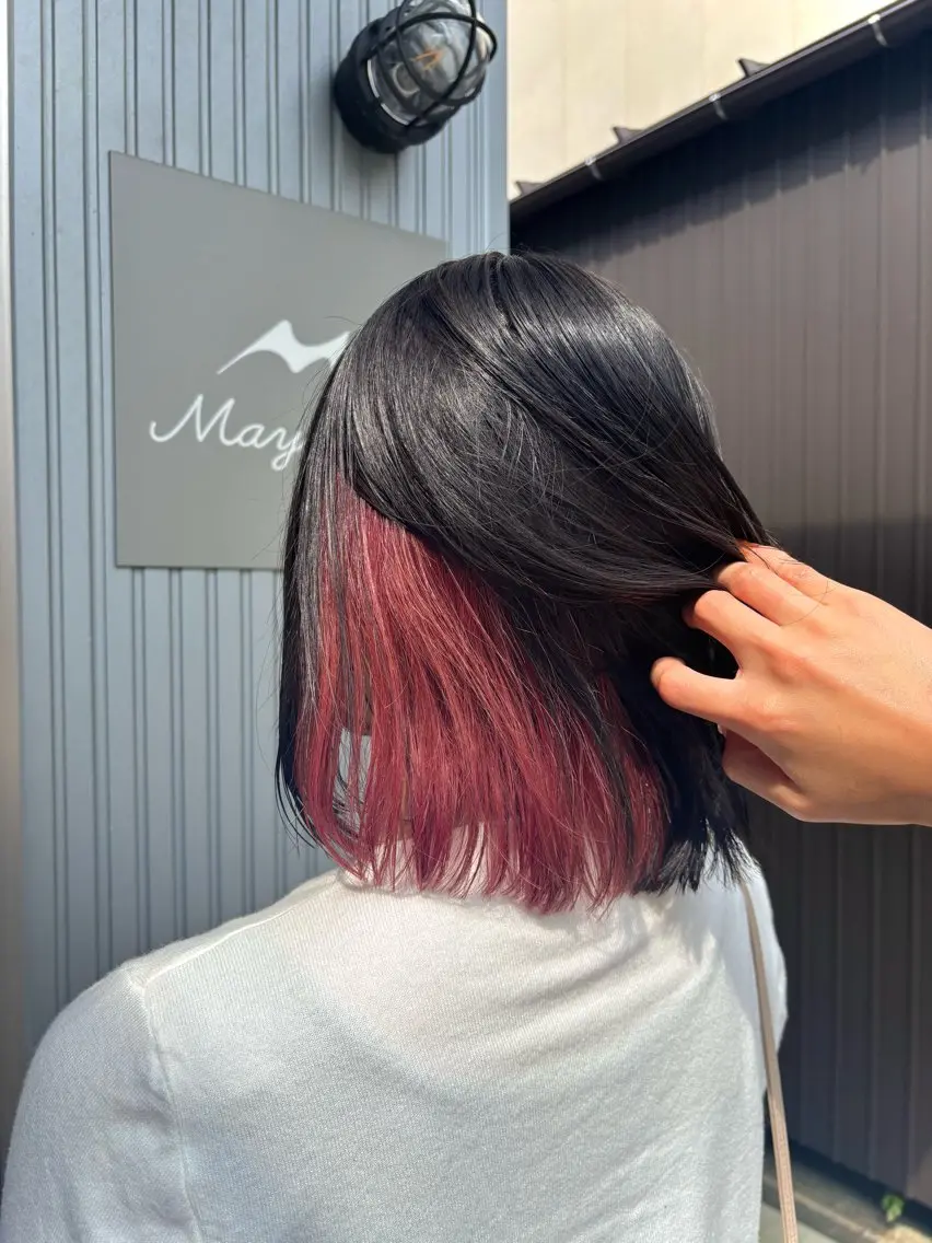 カット+インナーカラー+集中ケアトリートメントの写真