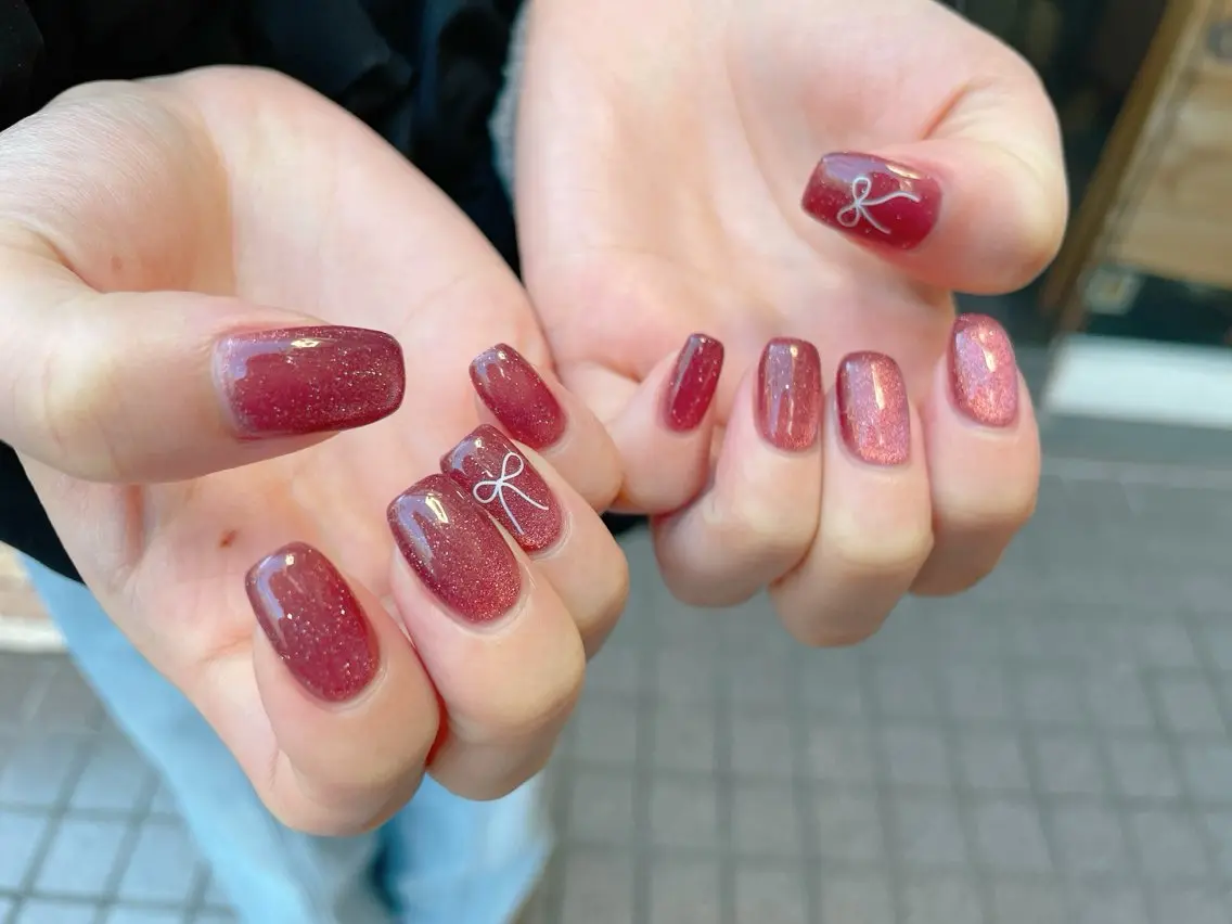 ネイル ジェルネイル パラジェル バレンタイン nailroom OHANA🌴のネイルデザイン