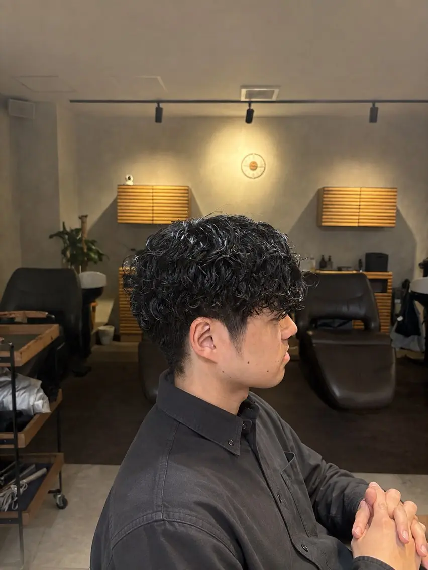 メンズ メンズパーマ 上原 佑介のヘアスタイル