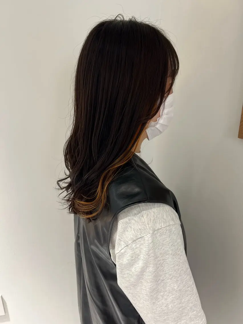 ミディアム 🧡YUU💚艶抜群 カラー✨/905号室のヘアスタイル