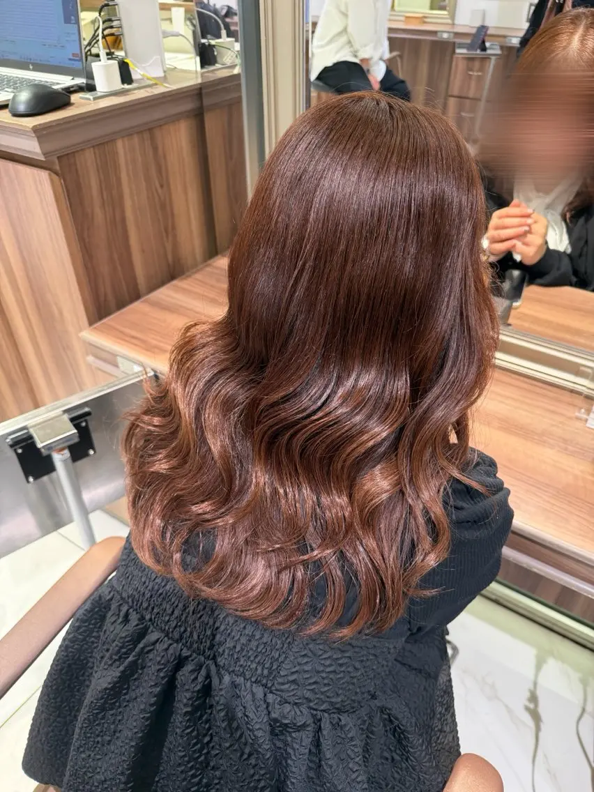 ロング カラー パーマ ヘアカラー トリートメント Ash桜新町/ Mizuki🎀のヘアスタイル