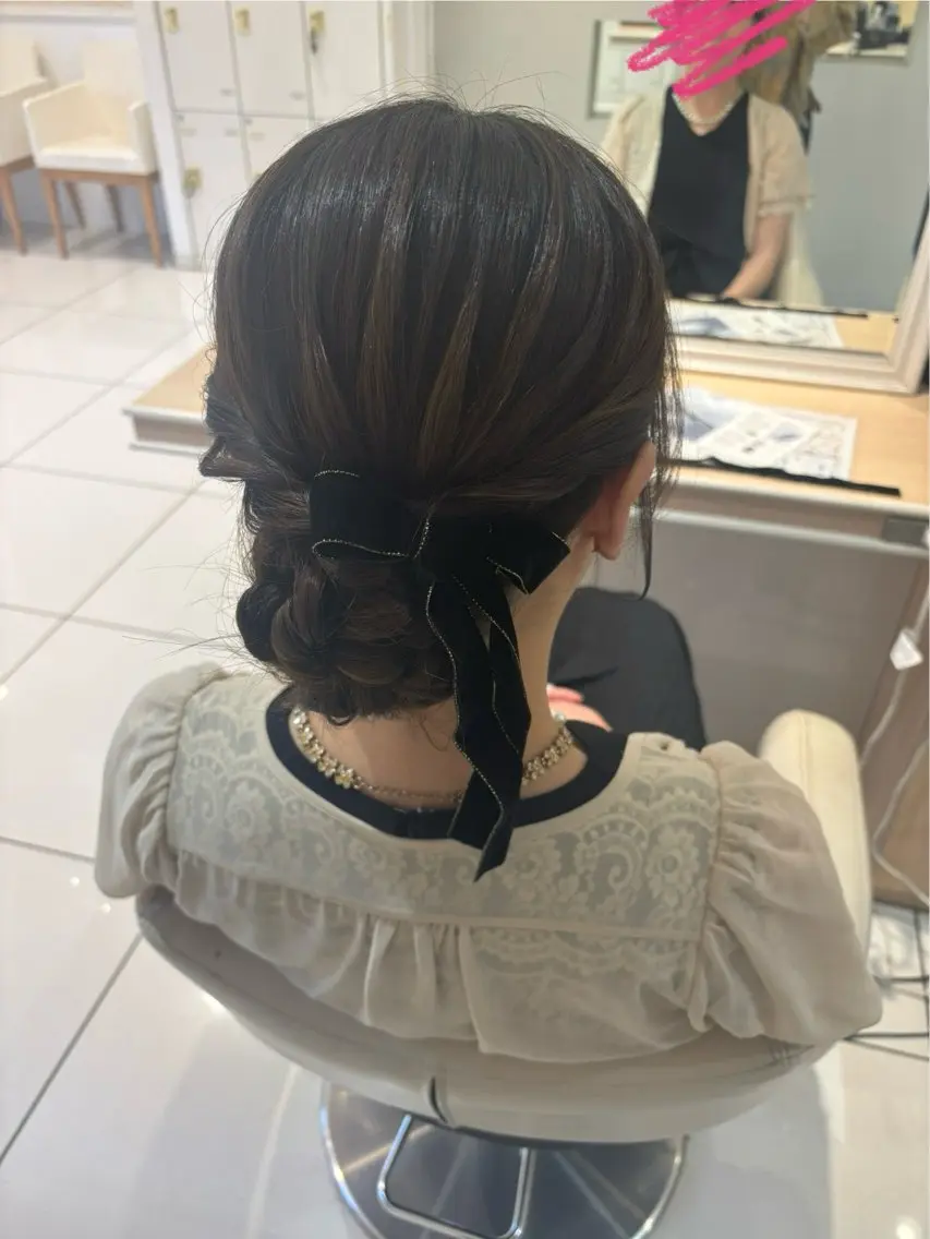 ロング ヘアアレンジ ヘアセット 宮永 璃沙のヘアスタイル