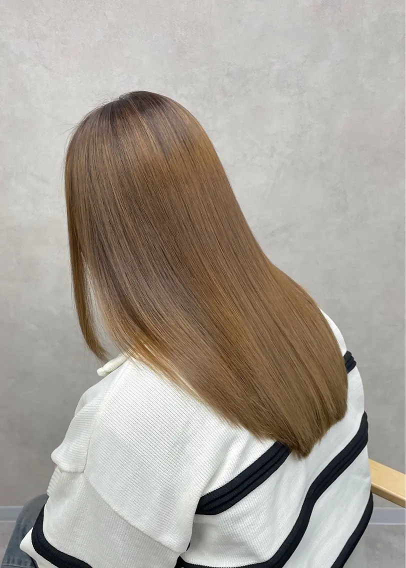 セミロング カット 縮毛矯正 maria soa/艶髪ヘアのヘアスタイル