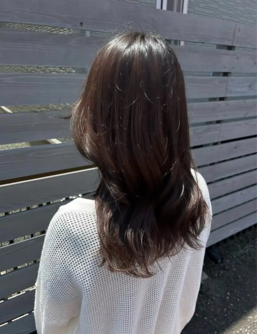 ロング カラー ヘアカラー トリートメント ゆんな/清潔感ｶｯﾄ 透明感ｶﾗｰ🥯のヘアスタイル