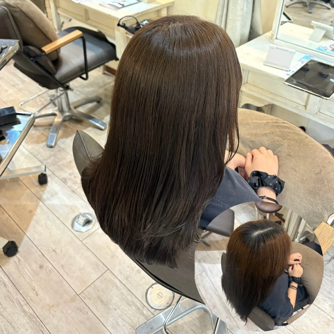 ロング カラー カット ヘアカラー トリートメント 艶髪/縮毛矯正/ レイヤー/栄/あやかのヘアスタイル