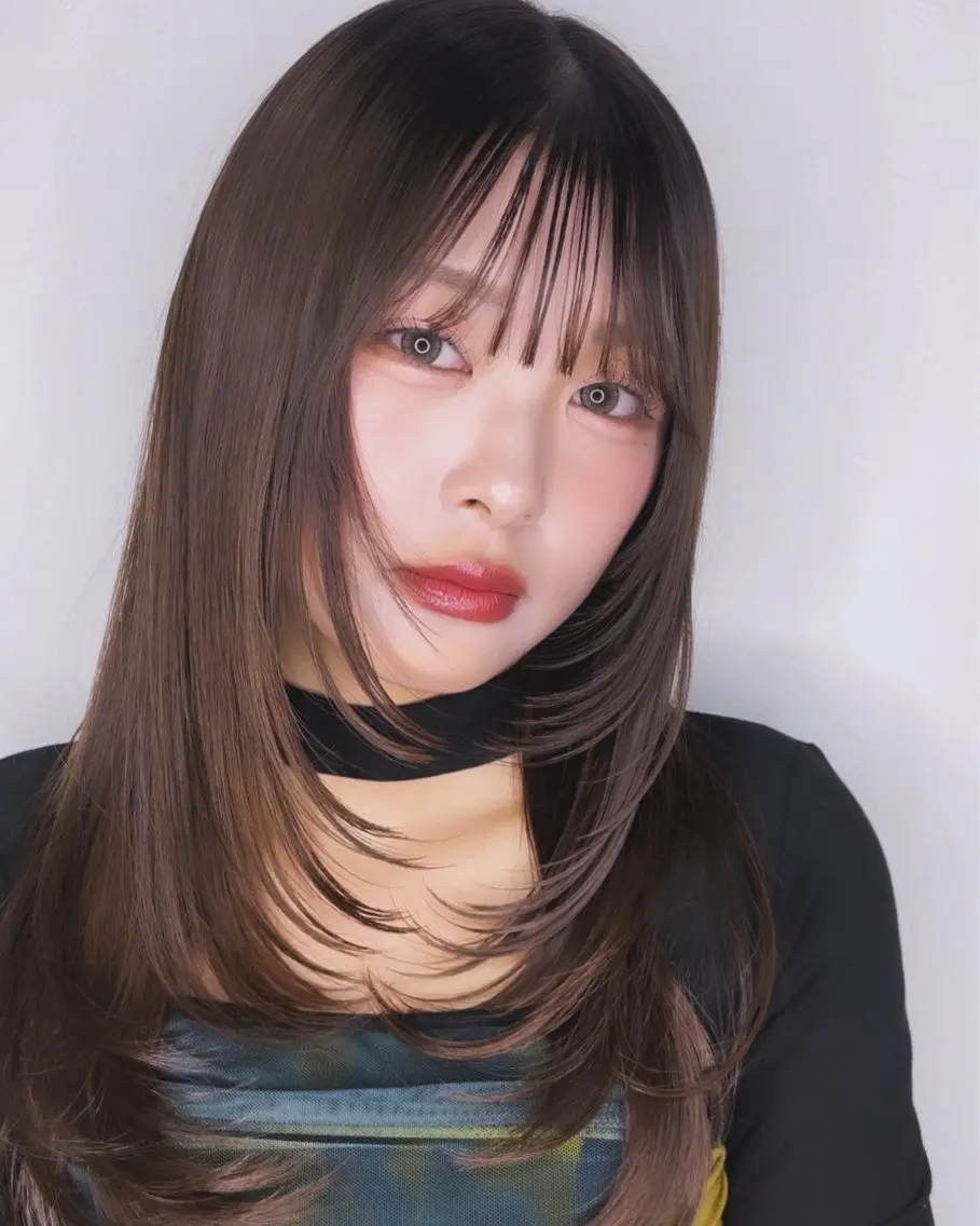 ロング カット ヘアカラー トリートメント 剣持友希/ifh iizuka/高崎のヘアスタイル