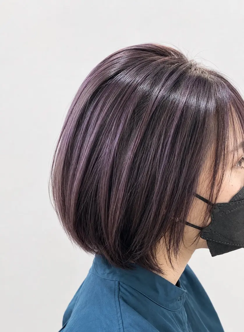 カラー ハイライトカラー ラベンダーカラー ラベンダーピンク ピンクカラー uradana✂︎ nanaのヘアスタイル