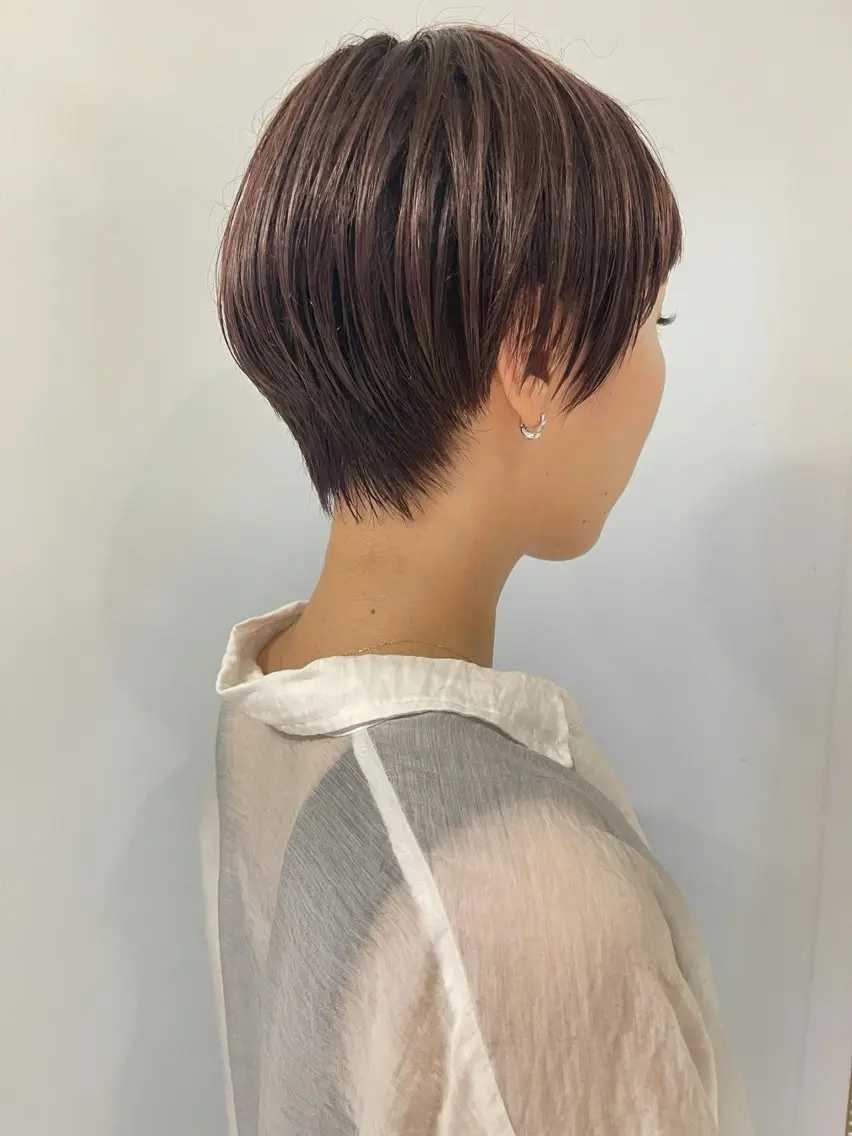 ショート amane໒꒱うる艶 ブリーチ透明感カラーのヘアスタイル
