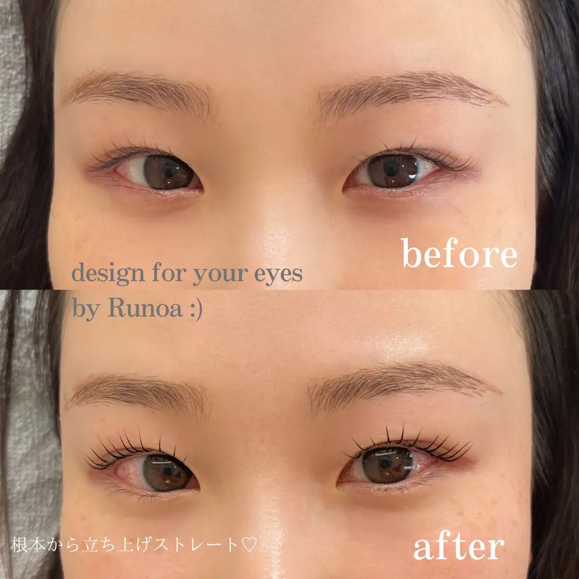 マツエク・マツパ マツパ Runoa eye 柿崎流依のマツエク・マツパデザイン