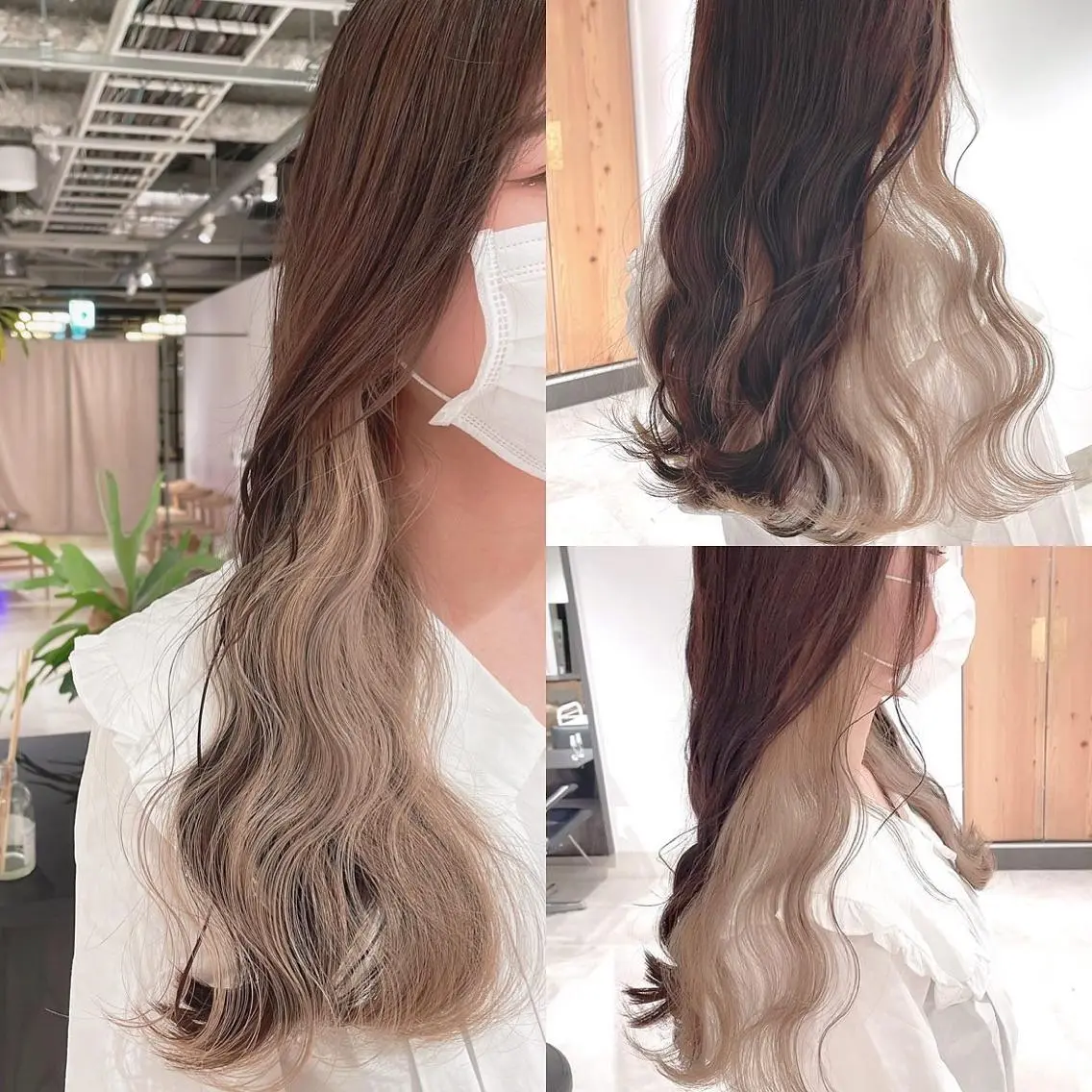 ロング カラー 似合わせカット ヘアカラー トリートメント 渋谷:インナーカラー ／🍒エリカ🍒のヘアスタイル