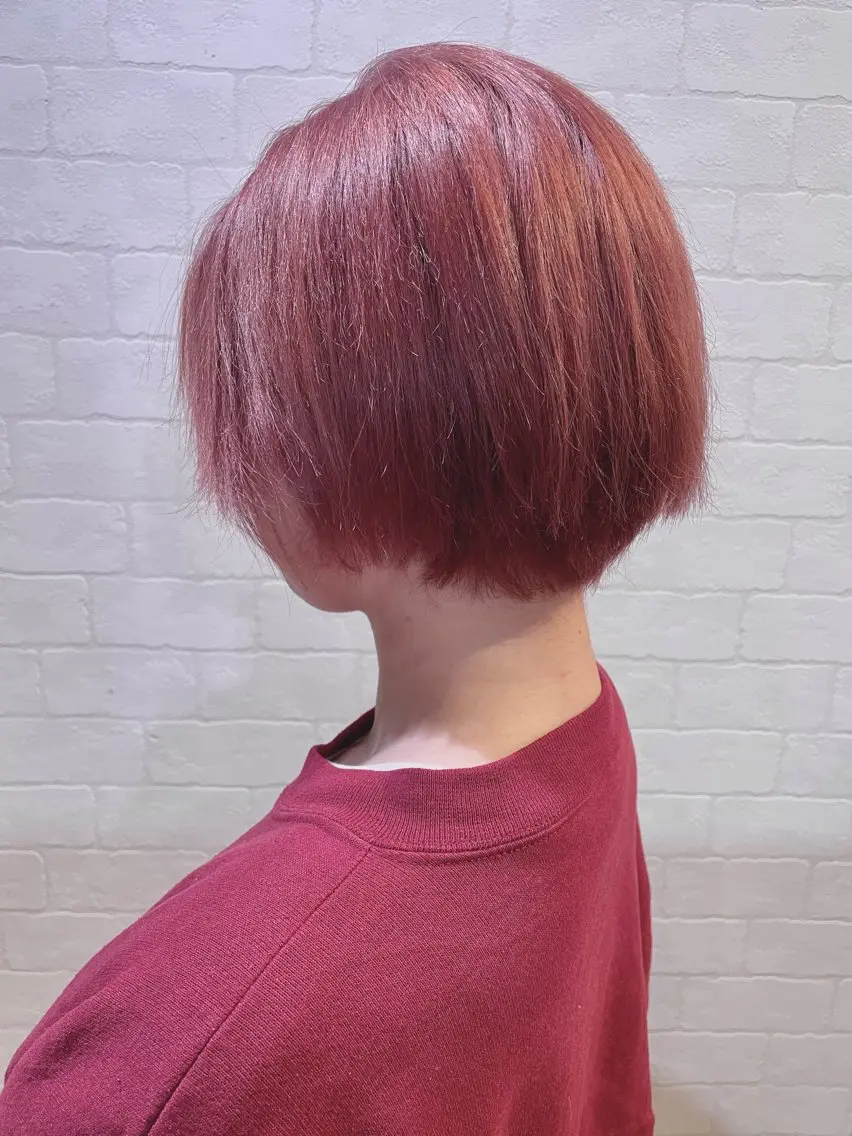 ショート カラー ピンクカラー こころ🎀 カラーモデル様募集中のヘアスタイル