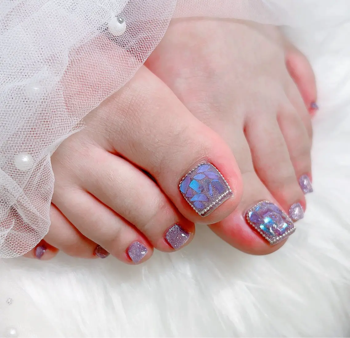 ネイル フットネイル M🌷nail 長さだし専門店のネイルデザイン