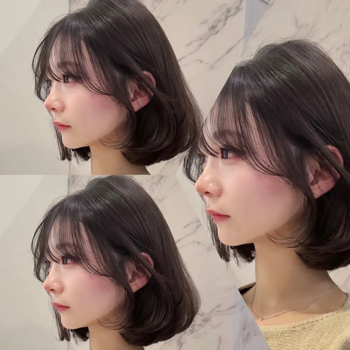 ショート カラー ヘアアレンジ ベージュカラー グレージュ ボブ 顔周りカット タンバルモリ 🌿レイヤー/ブリー チ/🌿‬JINのヘアスタイル