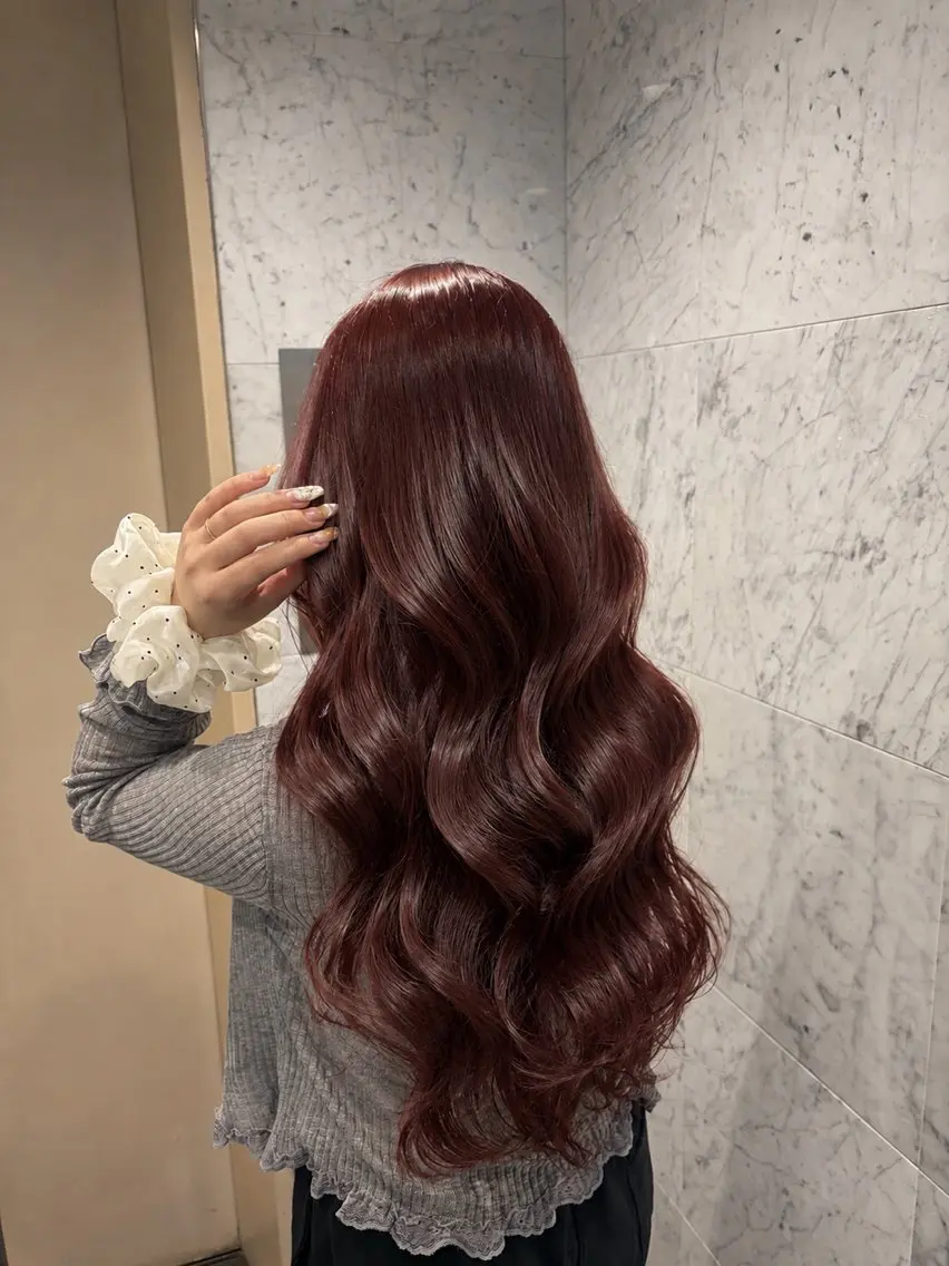 ロング カラー カット ヘアカラー トリートメント ヘッドスパ ヘアセット 盛れる艶カラー× レイヤーカット/咲来のヘアスタイル