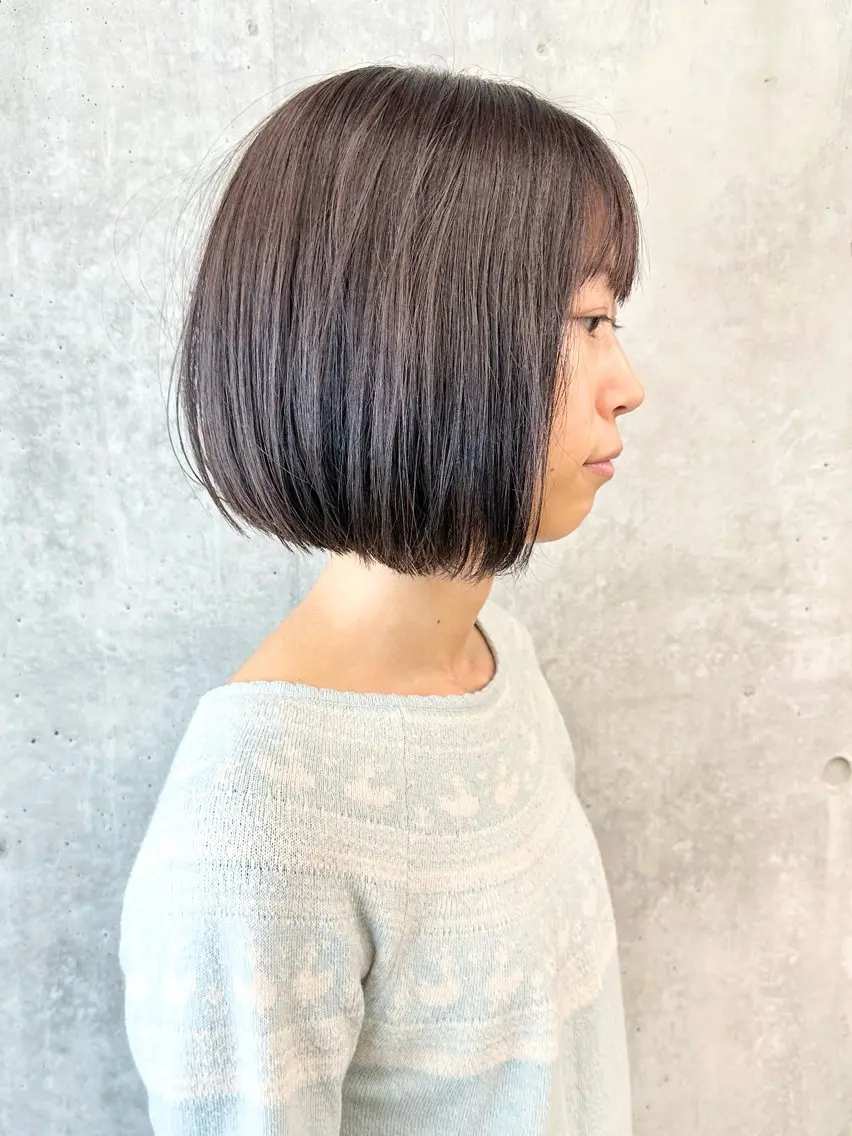 ミディアム カット ヘッドスパ ボブ/ゆるふわ ボブパーマ/とういのヘアスタイル