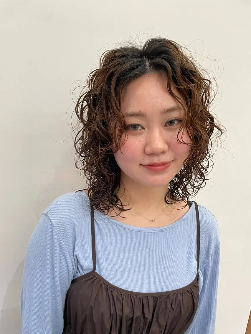 ミディアム カラー パーマ ヘアアレンジ メンズ カット パーマ トリートメント tatsumi/ボブ ウルフ/レイヤーのヘアスタイル